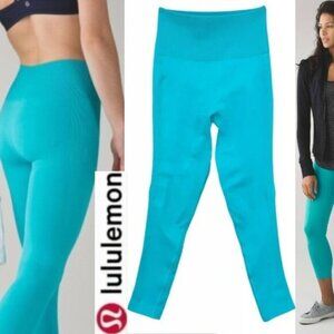Lululemon Zone In Crop Leggings Tight Compression Shaping High Rise Size 12